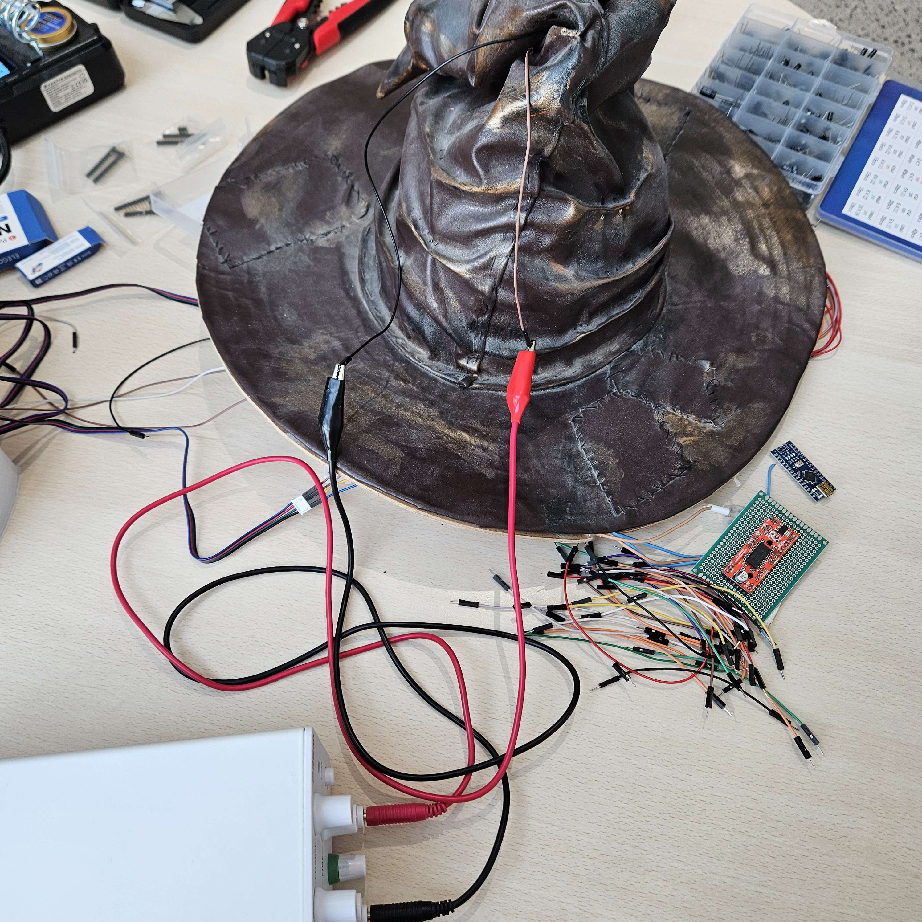 A student project using real electronics